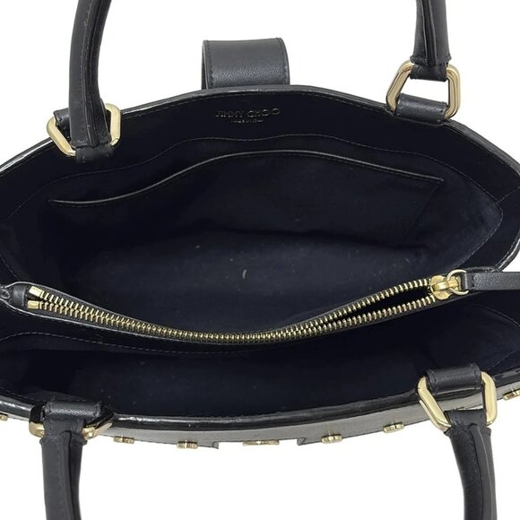 Auth JIMMY CHOO Rocket - Black Leather Handbag - Picture 8 of 8